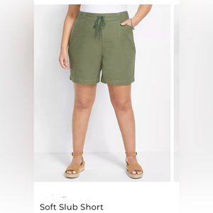 NWT Lane Bryant The softest short - olive green size 18/20